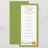 Nou wil Kaart, Baby shower, kleine pompoen (Voorkant / Achterkant)