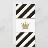 Nou, wil Kaart, Baby shower, Prins, Faux Gold (Achterkant)