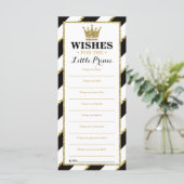 Nou, wil Kaart, Baby shower, Prins, Faux Gold (Staand voorkant)