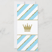 Nou, wil Kaart, Baby shower, Prins, Faux Gold (Achterkant)