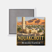 Nouakchott woestijnkust en Saharageest Magneet (Voorkant / Achterkant)