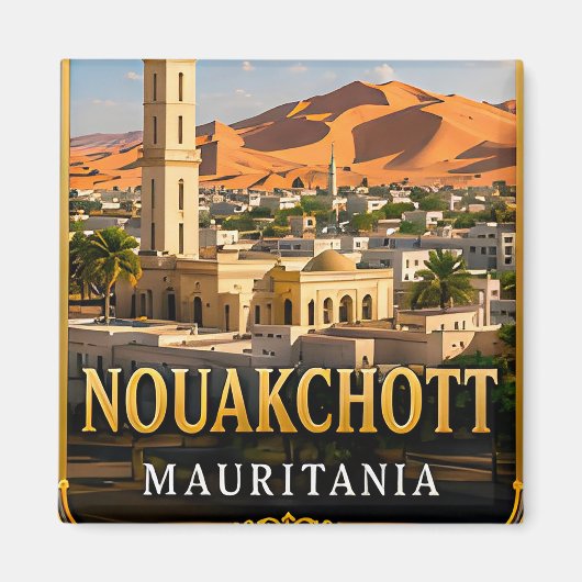 Nouakchott woestijnkust en Saharageest Magneet (Voorkant)