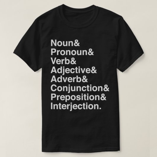 Noun amp Pronoun T-shirt (Design voorkant)