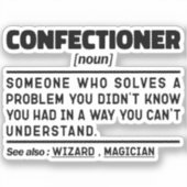 Noun Baking Lover Bakery Sarcastic Sticker (Voorkant)