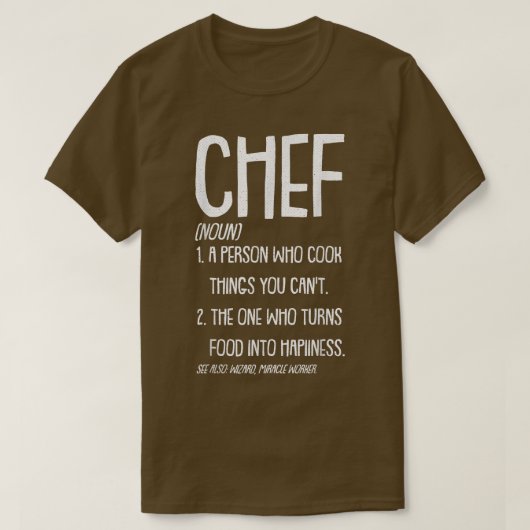 Noun Chef Funny Sous Hoofd Uitvoerend Koken T-shirt (Design voorkant)