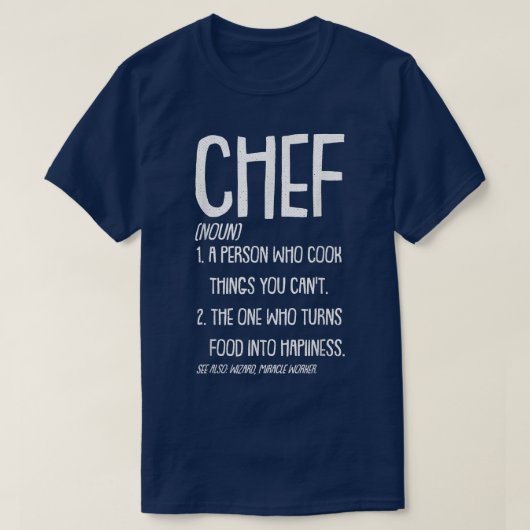 Noun Chef Funny Sous Master Head Executive Cook-in T-shirt (Design voorkant)