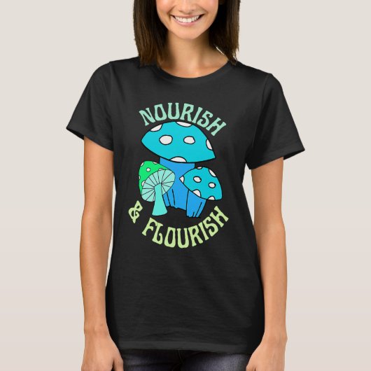 Nourish & Flourish Trippy Psychedelic Aesthetic Mu T-shirt (Voorkant)