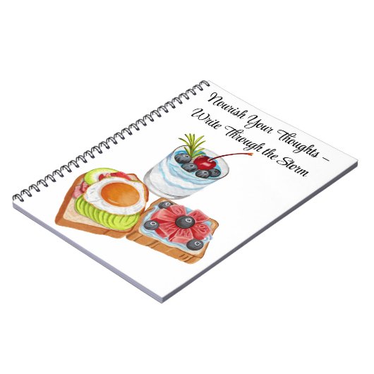Nourish Your Thoughts – Write Through the Storm Notitieboek (Linkerzijde)