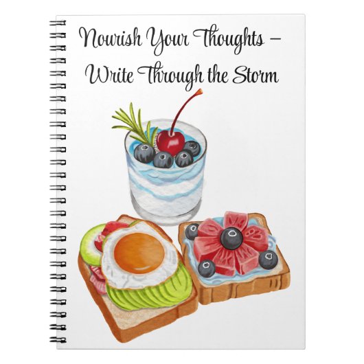 Nourish Your Thoughts – Write Through the Storm Notitieboek (Voorkant)
