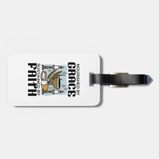 Nourished by Grace, Sustained by Faith Design Bagagelabel (Achterkant horizontaal)