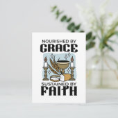 Nourished by Grace, Sustained by Faith Design Briefkaart (Staand voorkant)