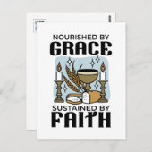 Nourished by Grace, Sustained by Faith Design Briefkaart (Voorkant / Achterkant)