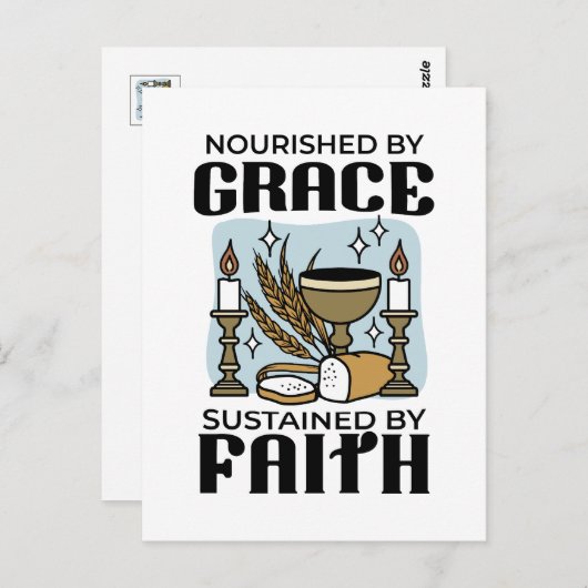 Nourished by Grace, Sustained by Faith Design Briefkaart (Voorkant / Achterkant)