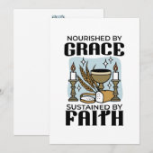 Nourished by Grace, Sustained by Faith Design Feestdagenkaart (Voorkant / Achterkant)