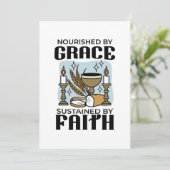 Nourished by Grace, Sustained by Faith Design Feestdagenkaart (Staand voorkant)