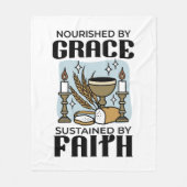 Nourished by Grace, Sustained by Faith Design Fleece Deken (Voorkant)