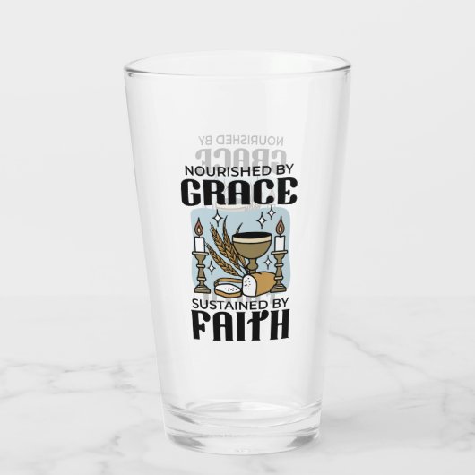 Nourished by Grace, Sustained by Faith Design Glas (Achterkant)
