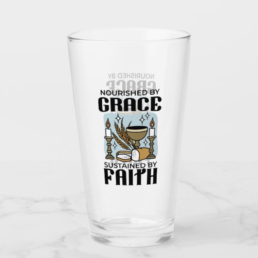 Nourished by Grace, Sustained by Faith Design Glas (Voorkant)