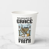 Nourished by Grace, Sustained by Faith Design Papieren Bekers (Achterkant)