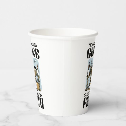 Nourished by Grace, Sustained by Faith Design Papieren Bekers (Rechts)