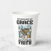Nourished by Grace, Sustained by Faith Design Papieren Bekers (Voorkant)