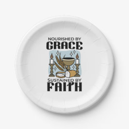 Nourished by Grace, Sustained by Faith Design Papieren Bordje