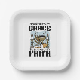 Nourished by Grace, Sustained by Faith Design Papieren Bordje