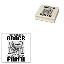 Nourished by Grace, Sustained by Faith Design Rubberstempel