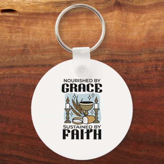 Nourished by Grace, Sustained by Faith Design Sleutelhanger (Achterkant)