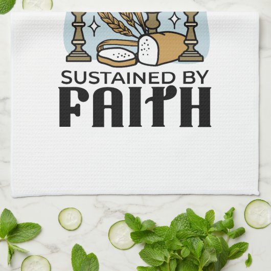 Nourished by Grace, Sustained by Faith Design Theedoek (Gevouwen)