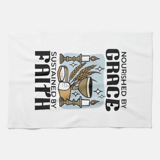 Nourished by Grace, Sustained by Faith Design Theedoek (Horizontaal)