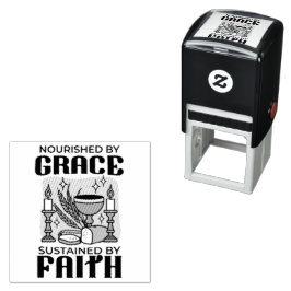 Nourished by Grace, Sustained by Faith Design Zelfinktende Stempel