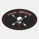 Nous Defions Ovale Sticker (Voorkant)
