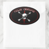 Nous Defions Ovale Sticker (Tas)