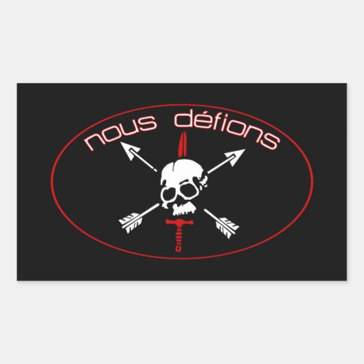 Nous Defions Rechthoekige Sticker (Voorkant)