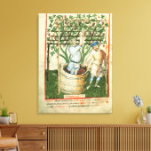 Nouv Acq Lat Gathering en persen van druiven Canvas Afdruk (Insitu (Woonkamer))