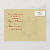 Nouveau  Afstuderen Aankondiging Briefkaart (Achterkant)