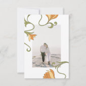 Nouveau Art Floral Wedding Bewaar de datum Save The Date (Achterkant)