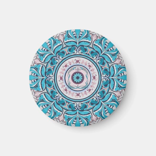 nouveau bloemen mandala magneet (Voorkant)