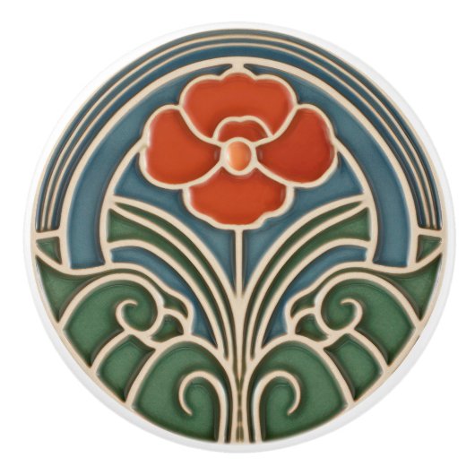 Nouveau Bloom Knoppen Pull (Voorkant)