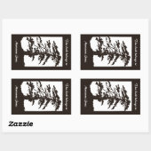 Nouveau Boomsilhouet Boekplaat Sticker (Vel)