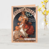 Nouveau Chocolate Moederdag Kaart (Gele Bloem)