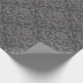 Nouveau Damask in Charcoal en Dove Grey Cadeaupapier (Hoek)