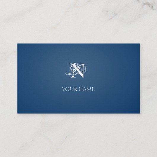 Nouveau Dark Blue Golden Visitekaartje (Voorkant)