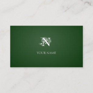 Nouveau Dark Green Golden Visitekaartje