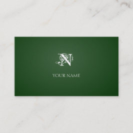 Nouveau Dark Green Golden Visitekaartje