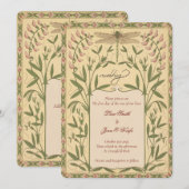 Nouveau Dragonfly bruiloft uitnodigingen (Voorkant / Achterkant)