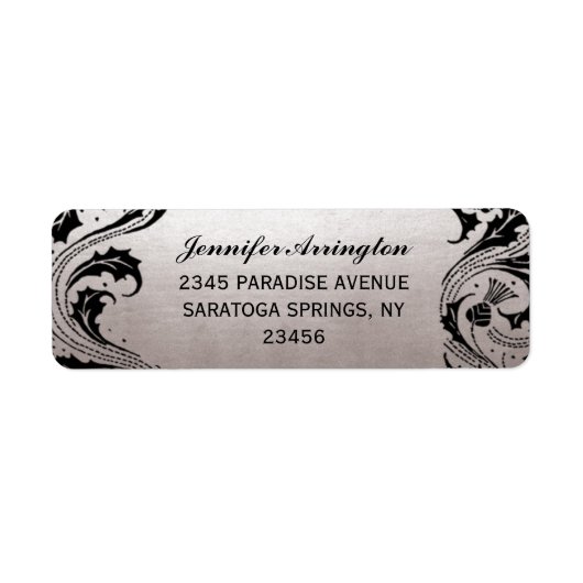 Nouveau Dream Trouwstempels - Zilver & Zwart Etiket (Voorkant)