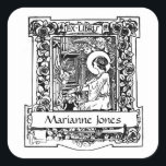 Nouveau Ex-Libris Boekplaat Stickers<br><div class="desc">Deze stickers zijn voorzien van een afbeelding uit de late 19e eeuw in de Art Nouveau stijl. Elk zegt "Ex-Libris" (uit de boeken van") en heeft hieronder een ruimte voor jouw naam. Om jouw namen toe te voegen, typt u "Marianne Jones" in het vak waar "personaliseer het" staat. Als u...</div>