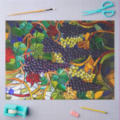 Nouveau Faux Glas in lood Druiven Decoupage Papier (Craft)